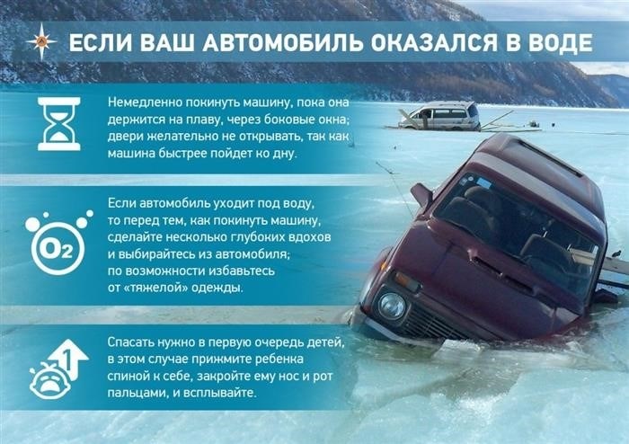 Что делать, если автомобиль находится в воде