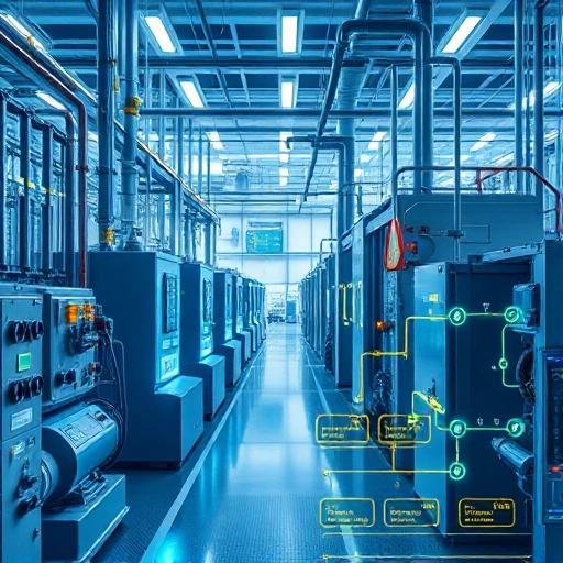 A modern, efficient industrial system with sleek machinery, glowing energy flows, and optimized workflow diagrams, symbolizing high performance and technological advancement in tuvpoliteh systems, clean and professional aesthetic, no text or labels