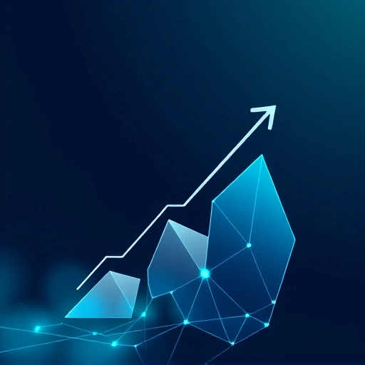 A modern business development concept featuring abstract geometric shapes representing growth, collaboration, and innovation, with subtle digital network lines and soft glowing accents in blue and green tones, symbolizing technological advancement and professional progress, no text or letters visible