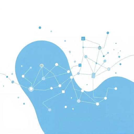 A modern, minimalist illustration representing trends in the tuvpoliteh sector, featuring abstract data flows, interconnected nodes, and subtle geometric patterns symbolizing innovation and digital transformation, with a clean, professional color palette of blues and grays, no text or labels
