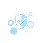 A professional and modern illustration representing quality and reliability of services, featuring abstract symbols like a shield with a checkmark, gears in smooth motion, and a glowing network connection, all in a clean, minimalist design with soft blue and white tones, conveying trust and technological excellence